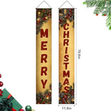 Christmas Decorations Merry Christmas Banner Porch Sign 11.8 X 70.8 In, Christmas Tree Presents Snow Banner For Indoor Outdoor Xmas Party Decor