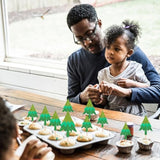 24pcs Christmas Tree Cupcake Toppers for Holiday Party Cake Decorations