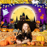 Happy Halloween Banner Trick or Treat Backdrop Party Decorations for Kids Indoor Outdoor