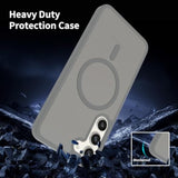 Samsung Galaxy S23 Plus Case Magnetic, Compatible with Magsafe, Frosted S23+ 6.6-Inch Slim Fit Protector Wireless Charging Skin-Feel Shockproof Anti-Slip Protective Phone Cover, Grey
