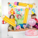 2Pcs 27" Giant Pencil Balloons Inflatable Back to School & Party Photo Props