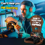 '-Gamer Gifts For Men Teenage Boy, Gamer Room Decor For Brother, Gaming Gifts For Son, Boyfriend, Husband, Gamer Room Accessories Stuff, Wooden Headset Stand - Can'T Hear You I'M Gaming