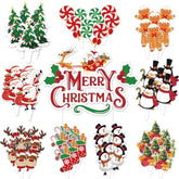 Christmas Cupcake Toppers 73Pcs Santa Claus Gingerbread Man Snowman Elk Socks Gift Cake Decorations For Merry Christmas Party Supplies