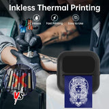 Tattoo Stencil Printer Machine For Tattoo Artists&Beginners,Compatible With Phone/Pc&Pad,Portable Bluetooth Thermal Inkless Wireless Printer,With 3 Pcs Tattoo Transfer Paper