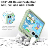 Case For Samsung Galaxy Z Flip 7 Case With Card Holder, Full Body Protector With Hinge Phone Cover For Samsung Galaxy Z Flip 7 5G 2025 - Green