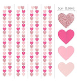 Hot-Pink Rose-Gold Party Decorations Heart-Garland - 52Ft Wedding Bridal Shower Hanging Decoration Streamers Banner,Baby Girl Birthday Bachelorette Engagement Mohters Valentines Day Decor