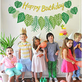 Glitter Hawaiian Birthday Banner – Tropical Luau Party Decoration for Jungle, Safari & Baby Shower