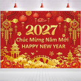 Vietnamese New Year Backdrop TET Decorations 2027 Lunar New Year Background