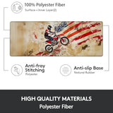 American Motocross Dirt Bike Gaming Mouse Pad, Mouse Pad, Desk Mat, Non-Slip Rubber Base Mousepads For Computers Laptop Office School Home Accessories Decor Gifts 31.5" X 11.8"