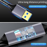 Usb 3.0 Printer Cable - 50Ft, Usb A To Usb B 3.0 Compatible With Conference Camera, Docking Station, Hard Drive, Scanner, Vidicon And More