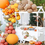 Fall Balloon Arch Kit Burnt Orange Yellow Green Brown Gold Thanksgiving Decor