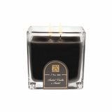 Glass Cube Candle, Smoked Vanilla & Santal, 12 Ounce