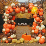 Fall Balloon Arch Kit Orange Brown Balloons for Thanksgiving Friendsgiving Baby Shower Party