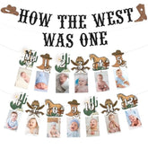 How The West Was One Banner Western Cowboy Photo Banner How The West Was One Birthday Decorations Western Cowboy First Birthday Decorations For Cowboy First Rodeo Bday Supplies