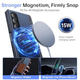 Magnetic For Z Fold 7 Case With Privacy Screen Protector, Compatible With Magsafe, Full-Body Slim Coverage Hinge Protection, Shockproof Phone Cover For Samsung Galaxy Z Fold7, Jet Black