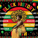 Black History Month Backdrop Banner African American Black History Month Decorations for Classrooms School 70.8 x 43.3 inch Black History Month Photo Backdrop for Photography
