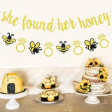 Bee Bridal Shower Decorations She Found Her Honey Banner & Ring Garland