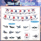 Airplane Birthday Party Decorations - 11Pcs Fighter Jet Banners Bday Decoration Top Gu Hanging Swirls Decor For Aircraft Airplane Party Supplies