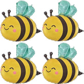 4 Pcs 31" Bee Balloons for Birthday & Baby Shower Decorations