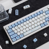 Pbt Rabbit Purple Keycaps Set Moa Profile Cute Keycaps 139 Keys Custom Dye-Sub