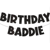 Birthday Baddie Banner, Black Funny Birthday Banner For Women And Men Birthday Party Decorations And Supplies. It'S My Birthday Banner | Birthday Crew Banner | Birthday Boy Banner