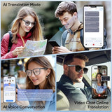 S7Ultra AI Smart Glasses with Photochromic Lenses & 144 Language Translation, Bluetooth 6.0 Polarized Sunglasses with Open Ear Speaker, UV400, Mic