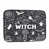 Laptop Sleeve Bag 15.4 15.6 Inch,Witch Halloween Witchcraft Black Magic Palmistry Protective Polyester Computer Cases Laptop Cover Briefcase Bag Tablet Travel Cover