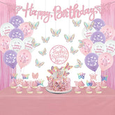 Butterfly Birthday Party Decorations - Butterfly Happy Birthday Banner