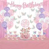 Butterfly Birthday Party Decorations - Butterfly Happy Birthday Banner