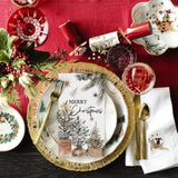 100 Christmas Disposable Paper Decorative Guest Napkins, Pine Tree Basket Hand Towel For Party Lunch Dinner Kitchen Bathroom