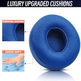 Replacement Ear Pads For Beats Solo 3 Wireless Headphones & Beats Solo2 Headphones, Soft Protein Leather, Increase Thickness (Blue)