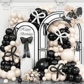 112pcs Black & White Balloon Arch Kit – Elegant Garland for Parties Events