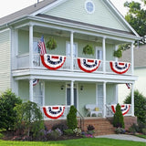 1.5X3Ft 4Th Of July Decorations Outdoor Patriotic American Pleated Fan Flag Stars And Stripes Banner Fourth Of July Veterans Labor Memorial Day Red White And Blue Decor 4Pack