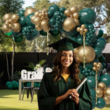 126pcs Emerald Green & Gold Balloon Garland Kit for Baby Showers and Party Decor