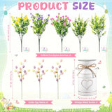 Easter Table Centerpieces Include 3 Easter Egg Floral Picks 5 Eucalyptus Stems Plants With Vase Artificial Easter Egg Flower Arrangement For Easter Spring Party Office Home Decoration