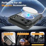 For Iphone 17 Pro Max Magnetic Case With Built-In Privacy Screen Protector,Compatible With Magsafe,360° Full Body Shockproof Anti-Spy Phone Cases Cover For Iphone 17 Promax,Blue