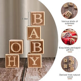 Oh Baby Sign Little Blocks (Wooden/Small1.8") For Baby Shower Party Ta