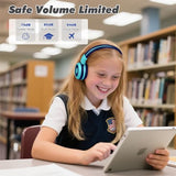 2 Pack Wireless Kids Headphones with Share Port, 75/85/94dB Volume Limiting, HD Mic, Bluetooth 6.0, USB C Charging, Foldable with Case & Wired Cord