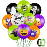 50PCS Halloween Balloons Decor Pumpkin Spider Latex Balloons for Boo Baby Shower Party
