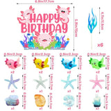 Axolotl Birthday Party Supplies- 23Pcs Axolotl Cake Decorations Include 1Cake Topper 6Pcs Artificial Seagrass 16Pcs Axolotl Cake Decorations For Birthday Party/For Baby Shower Parties/Bridal Shower