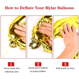 100-Pack Gold 16" Foil Chain Balloons for 80s/90s Party & Event Decorations