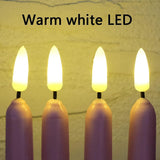 10 Pack Pink Flameless Wax Coverd 11'' Taper Candles With 2 Remote, Led Battery Operated Flickering Bright Candle For Proposal, Wedding, Festive, Family Dinner, Birthday Party, Or Home Decor