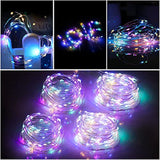 4 Pack Fairy Lights Battery Operated, String Lights 10Ft 30 Leds, Flashing And Constant Light Mode, Silver Wire Mini Lig