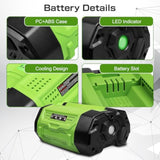 1 Pack 56V 5000Mah Ba2800 Ba4200 Replacement For Ego Battery,Compatible With Ego 56 Volt Battery Lithium Ion Ba2800 Ba4200 Ba4200T Ba1400 Ba1400T Ba2240 Lawn Mower, Leaf Blower, Chainsaw Tools (Green)