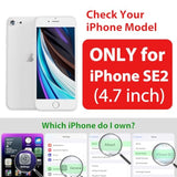 Waterproof Case For Iphone Se 3Rd 2022/Iphone Se 2Nd 2020/Iphone 7/8 - Full Body Shockproof Dustproof Phone Screen Protector Rugged Waterproof Case For Iphone Se3/Se2/7/8 (Black)