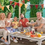 Brown Orange Yellow Pennant Banner, 33ft with 30 Flags for Fall & Thanksgiving Decor