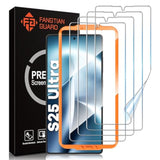 4 Pack Samsung Galaxy S25 Ultra Screen Protector Film with Alignment Tool
