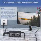 19V Adapter Power Cord For Acer Lcd Monitor H236Hl Sa230 G276Hl G246Hl G206Hql