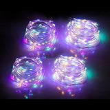 4 Pack Fairy Lights Battery Operated, String Lights 10Ft 30 Leds, Flashing And Constant Light Mode, Silver Wire Mini Lig
