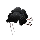 8 Heads Faux Black Orchid,40" Bouquets 2 Stem Phalaenopsis No Fade Petals Fake Flowers Forever Plants For Home Decoration, Office Decor,Wedding Party Decoration
